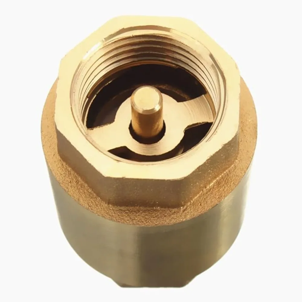 1/2" 3/4" 1-1/2" Female Thread NPT Brass Thread In-Line Spring Check Valve One-Way Anti Backflow Valve Water Control Float Valve