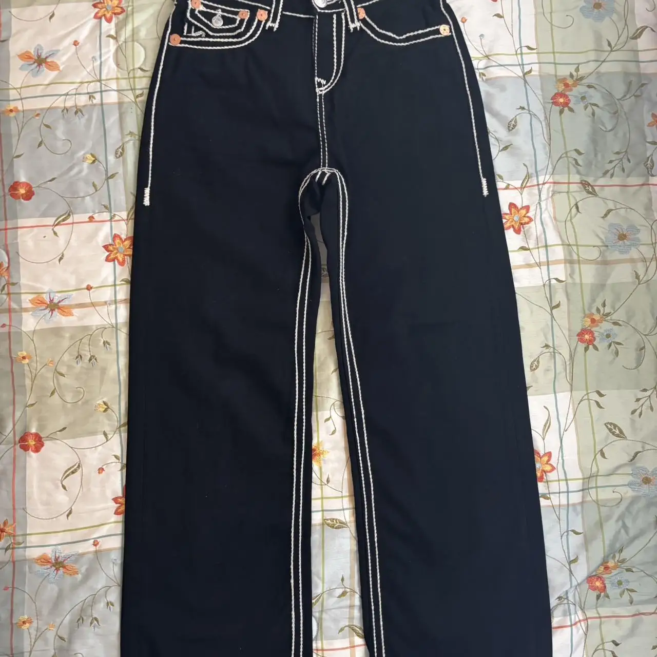 Y2k anni 2000 Buddha Red Robins Jeans High Street Denim Pantaloni Jeans a gamba larga Vintage Vita alta Dritto Harajuku 2000s Abbigliamento uomo