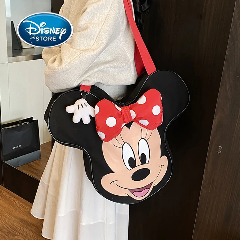 

Женская сумка Disney с Микки и Минни, модная парусиновая сумка для покупок, большая вместительная женская сумка на плечо с героями мультфильмов, подарки на день рождения