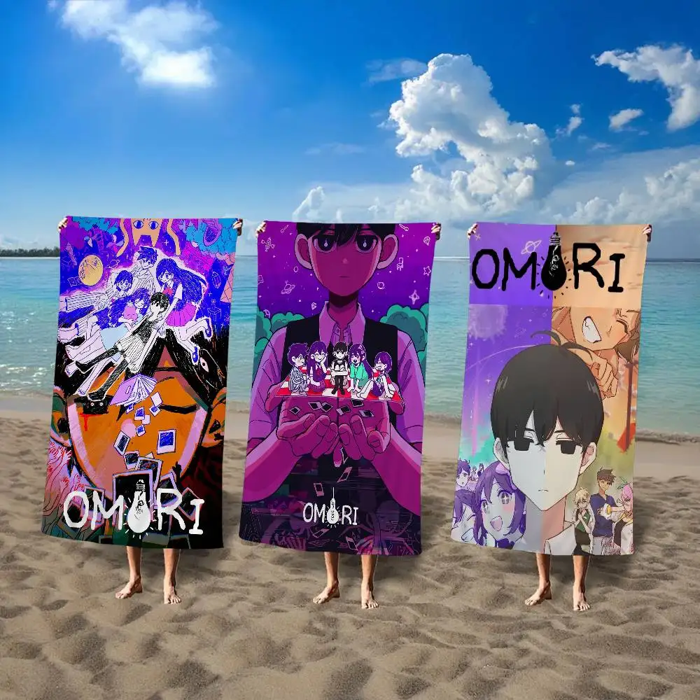 Classic Hot Horror Video Game Omori Anime Beach Swimming Towel Soft Absorbent Washcloth Gifts for Kids Travel Camping Gym