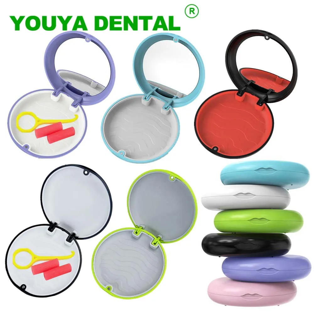 Orthodontic Retainer Braces Storage Box Denture Fake Teeth Mouth Guard Container Plastic Box Oral Hygiene Organizer Portable