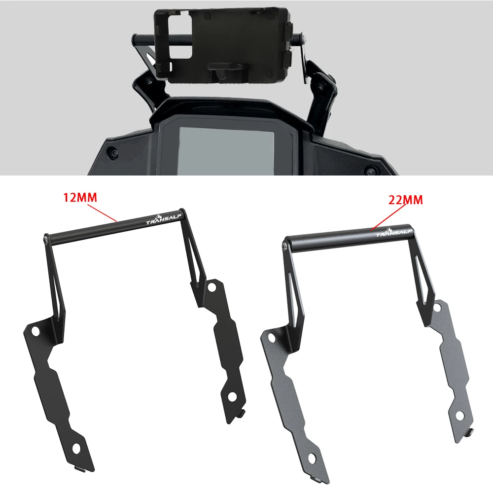 12MM 22MM Navigation Bracket Holder Bar For Honda TRANSALP XL750 XL 750 2023 2024 2025 Motorcycle Mobile Phone USB Charging