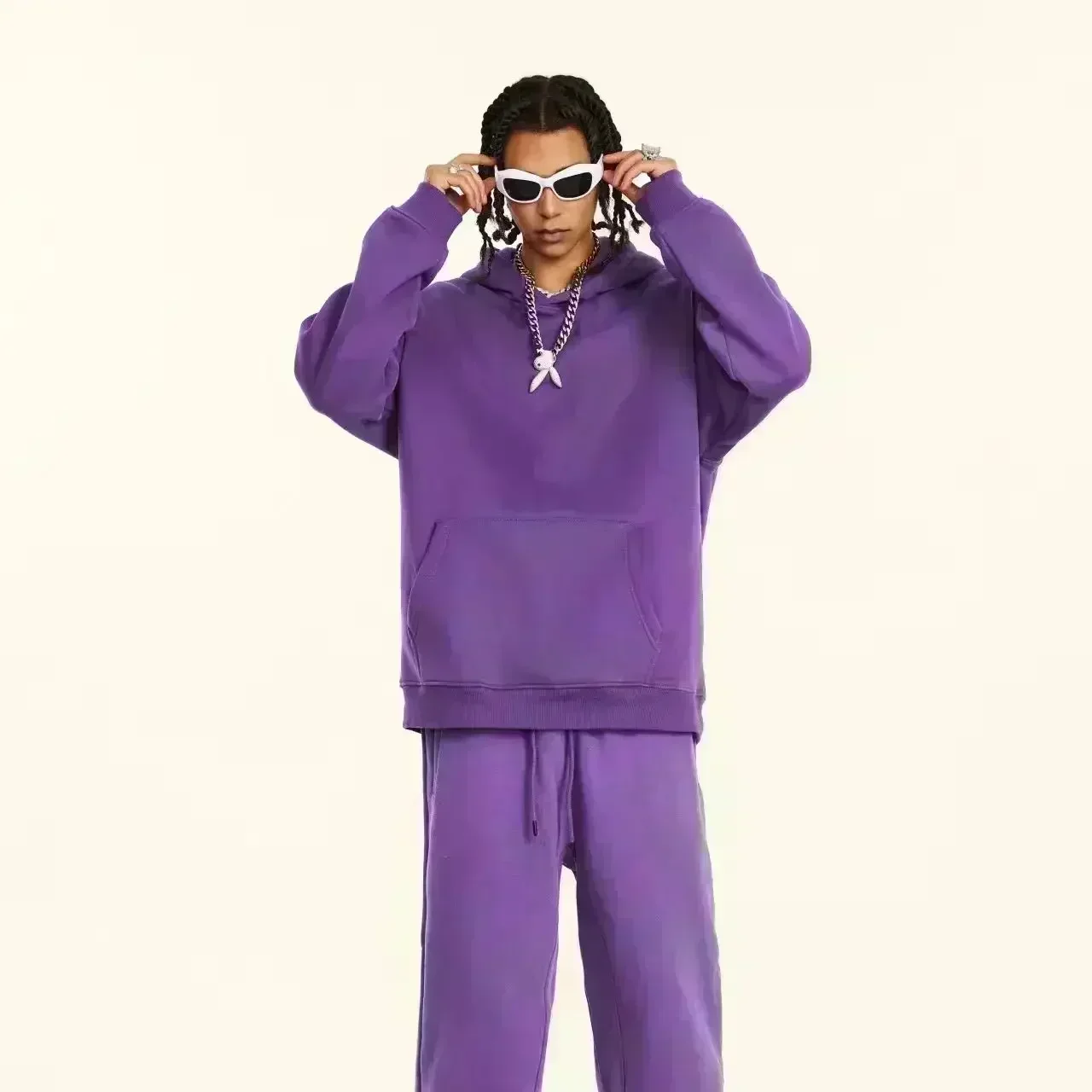 2026 Herbst- und Winter-Hoodie für Männer und Frauen, Modischer Pop-Musik-Pullover, Vintage Oversized Fleece-Sweatshirt für Männer, Sport – Detail 4