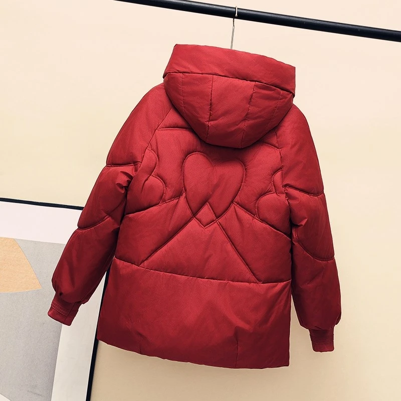 Chaqueta gruesa de gran tamaño con bolsillos para mujer, Parkas de oficina, abrigos de plumón para mamá, ropa informal de estilo coreano, chaqueta