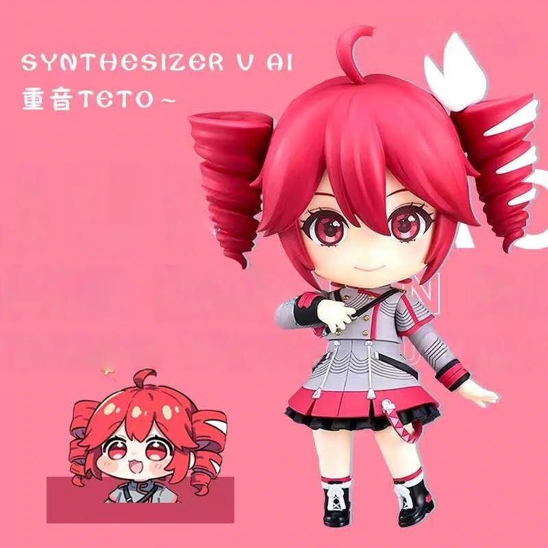 

High Quality Kasane Teto Synthesizer Made V Ai Q Version Collectible Anime Figures Cute Periphery Desk Ornament Collection Gift