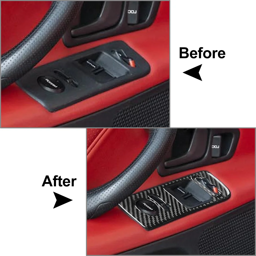 Car Interior Door Window Control Cover Trim Sticker For Honda S2000 2000 2001 2002 2003 2004 2005 2006 2007 2008 2009 LHD