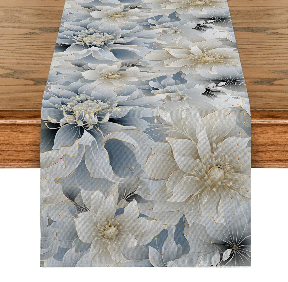 

Seasonal Table Runner With Botanical Floral Patterns - Perfect For Spring And Summer - Indoor/outdoor Home Party Decorations