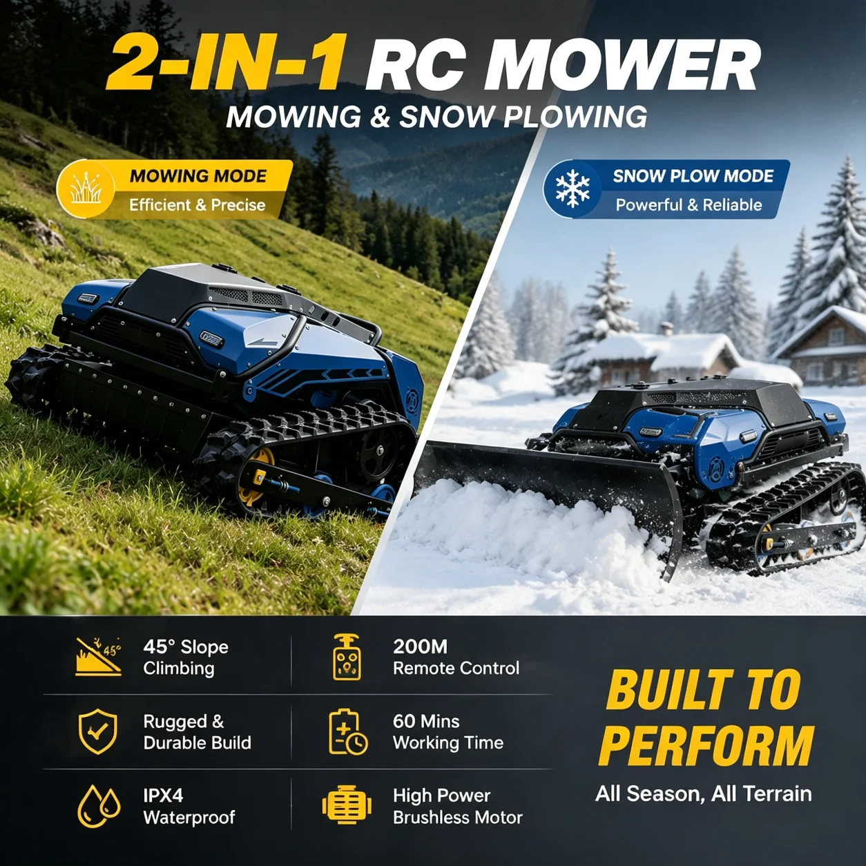 Customized Remote Control Robot Automatic Lawn Mower Remote Control Tractor GPS Lawn Mower