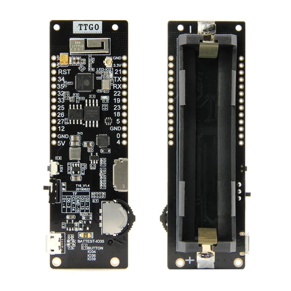 TTGO ESP32 Development Board 4MB Flash WiFi Bluetooth Wireless Module with 18650 Battery Holder & 2A Fuse