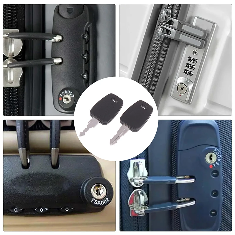 2 llaves maestras TSA 007/002, compatibles con cerraduras de contraseña para equipaje, llaves de emergencia para maletas