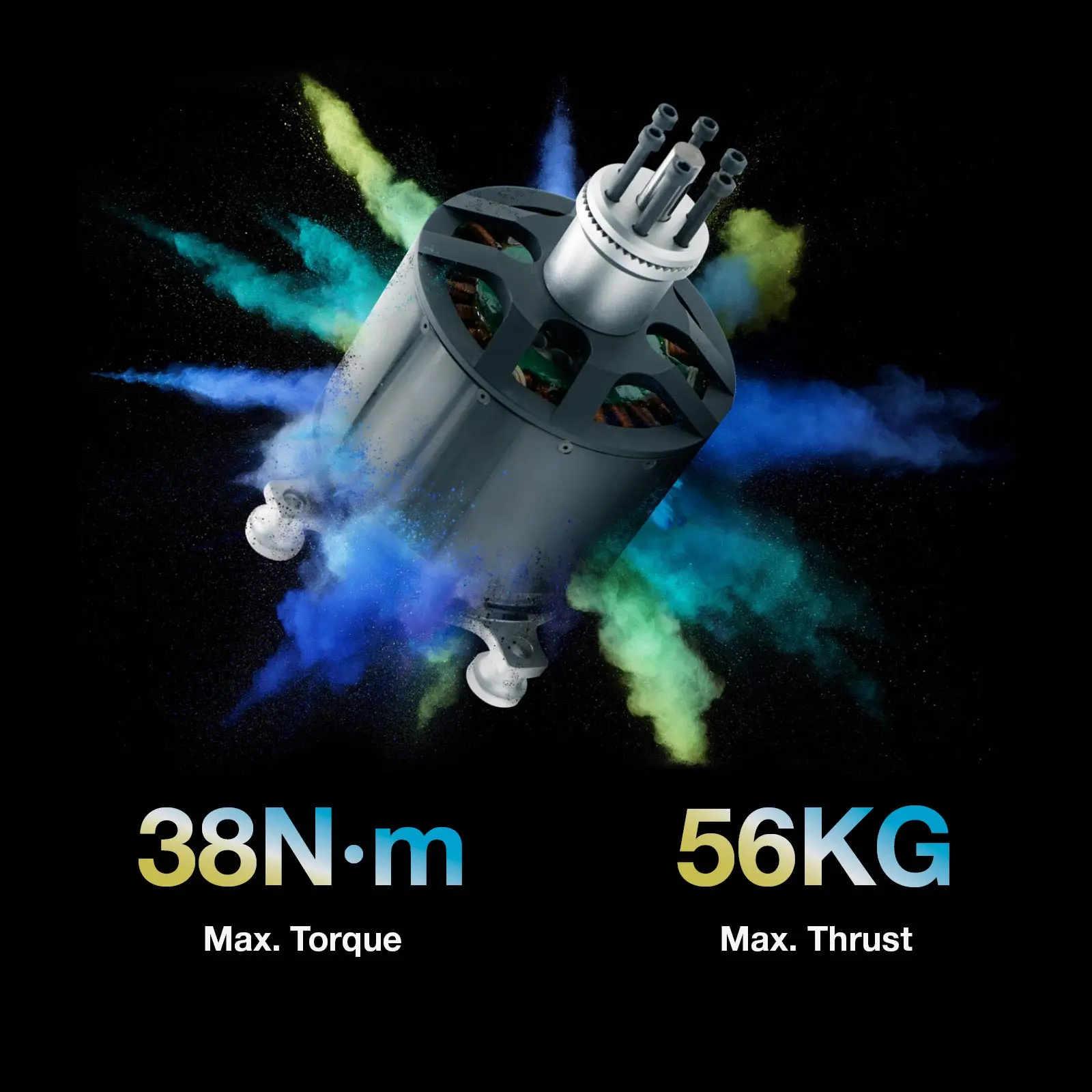 High-Power 120100 25KW 60KG Thrust Brushless DC Motor for VTOL Industrial Propulsion System