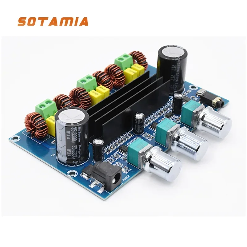 SOTAMIA TPA3116D2 Subwoofer Amplifier Digital Audio Board 50W*2+100W 2.1 Power Amplificador Bass AUX For Bluetooth 5.0 Speaker