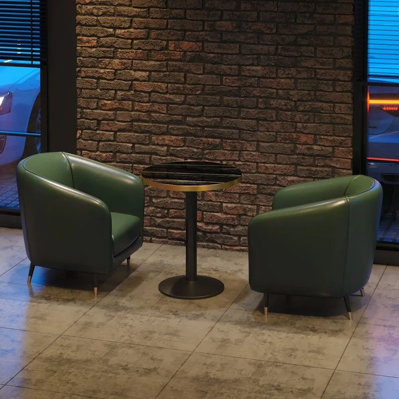 Simple Bar Table and Chair Restaurant Cafe Light Luxury Card Seat Sofa Milk Tea Shop Dessert Shop