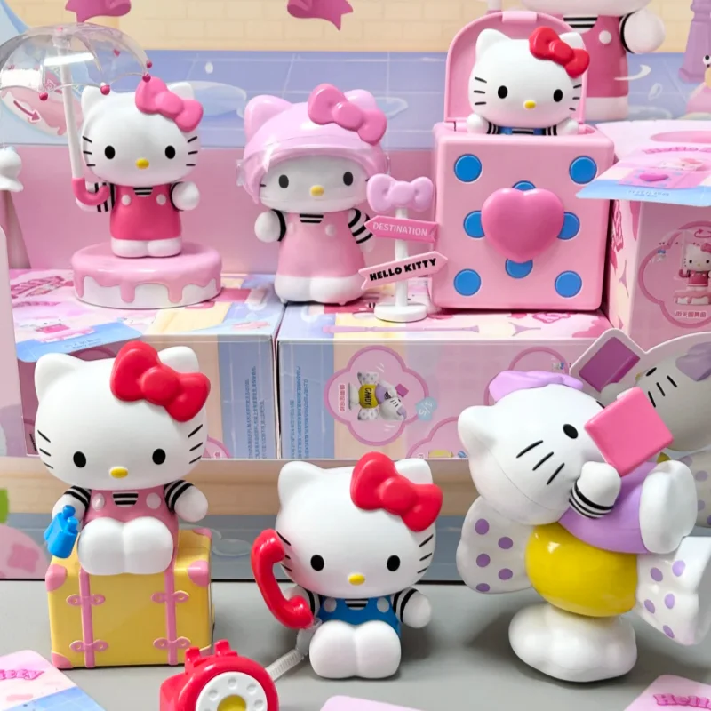 

Hello Kitty заводная глухая коробка сигнал готовая Коллекционная фигурка Kawaii настольная игрушка с двойным положением подарочный набор