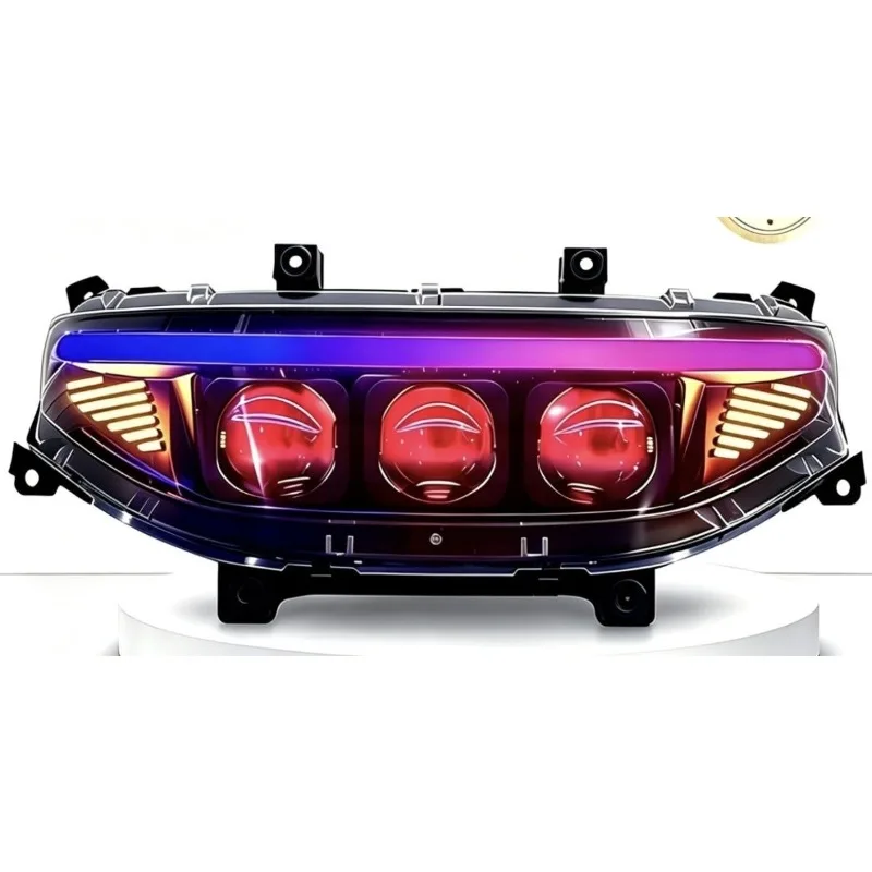 Light element 6th generation flash headlights, the mechanic turns it on