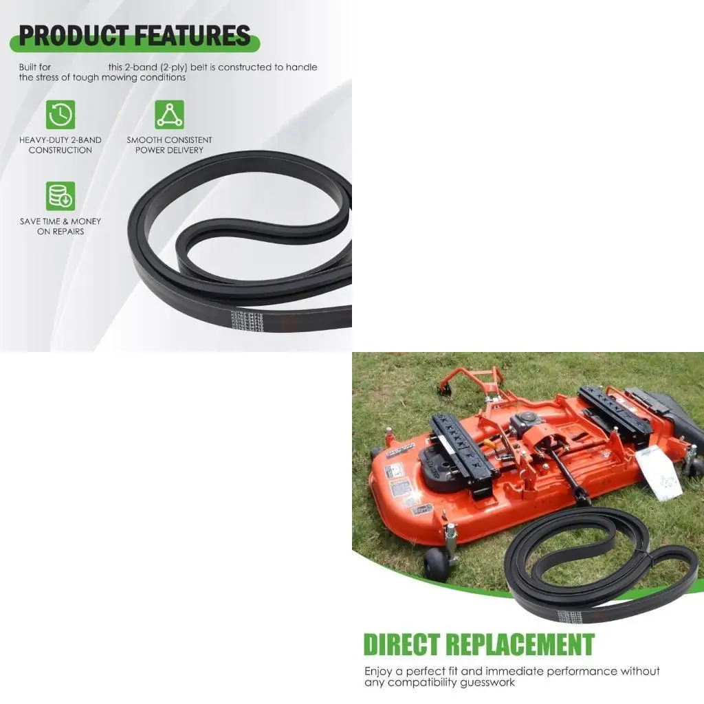 

Ремень для газонокосилки 652F для RCK60 RCK60B 60 дюймов, прямая замена K5763 34710, восстанавливает характеристики резки