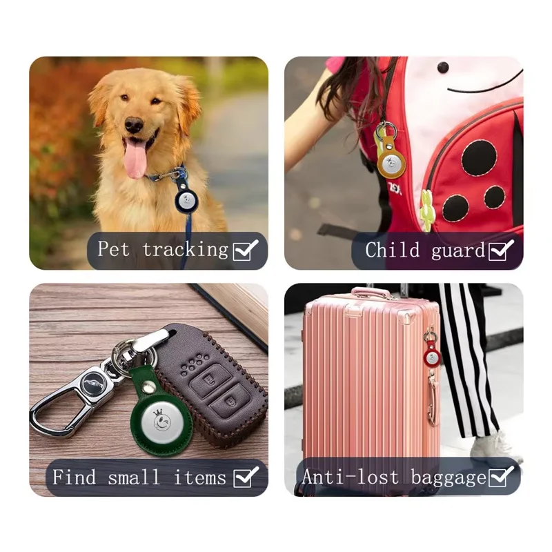 Брелок для Apple Airtags, защитный чехол, бампер, трекер, защита от царапин, Air Tag, держатель для ключей, кожаные аксессуары