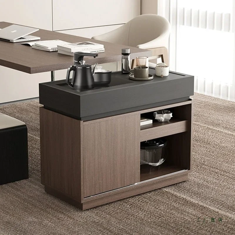 Italian minimalist mobile tea cabinet, kettle integrated side few, modern household living room sofa side cabinet can be