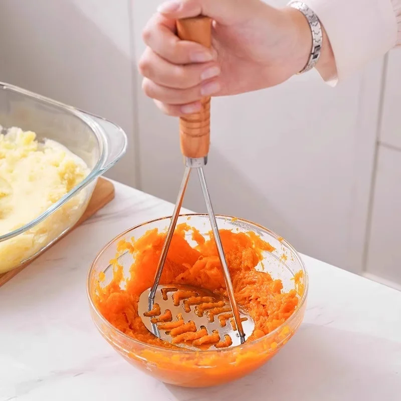 

Mashed Potatoes Press 304 Stainless Steel Baby Food Manual Press Tool Household Vegetable and Fruit Purer Kitchen Tool