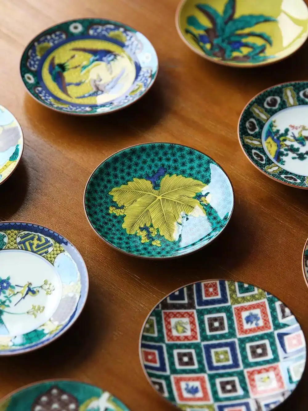 2024 New 11 Styles Of Imported Ware Ancient Kutani Style Small Plate Series Retro Tea Snack Japanese Dish Plates