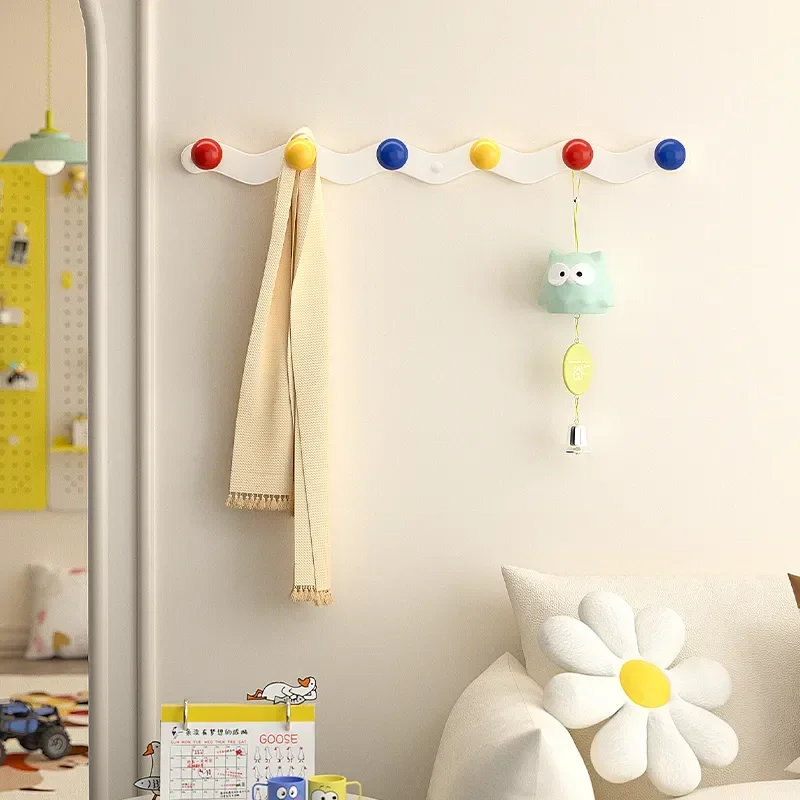 Korean Style Colorful Hooks No Punching Entrance Door Hanging Racks Wall Decoration Hangers Bedroom Cute Creative Storage Tool - view 2