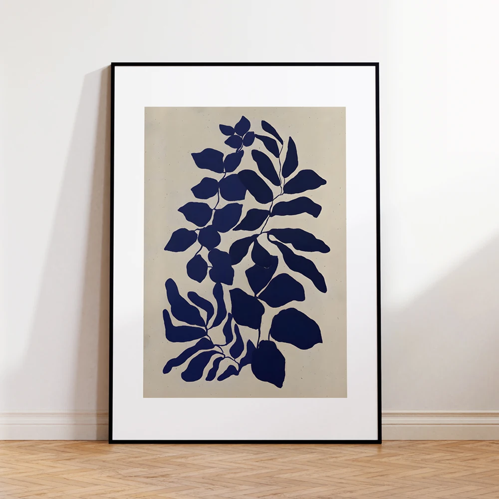 لوحة قماشية زرقاء حديثة على الطراز الاسكندنافي لديكور المنزل ، لوحة فنية لجدار طفل رضيع ، إطار من الألومنيوم ، ملصق مطبوع ، لوحة لغرفة المعيشة #4