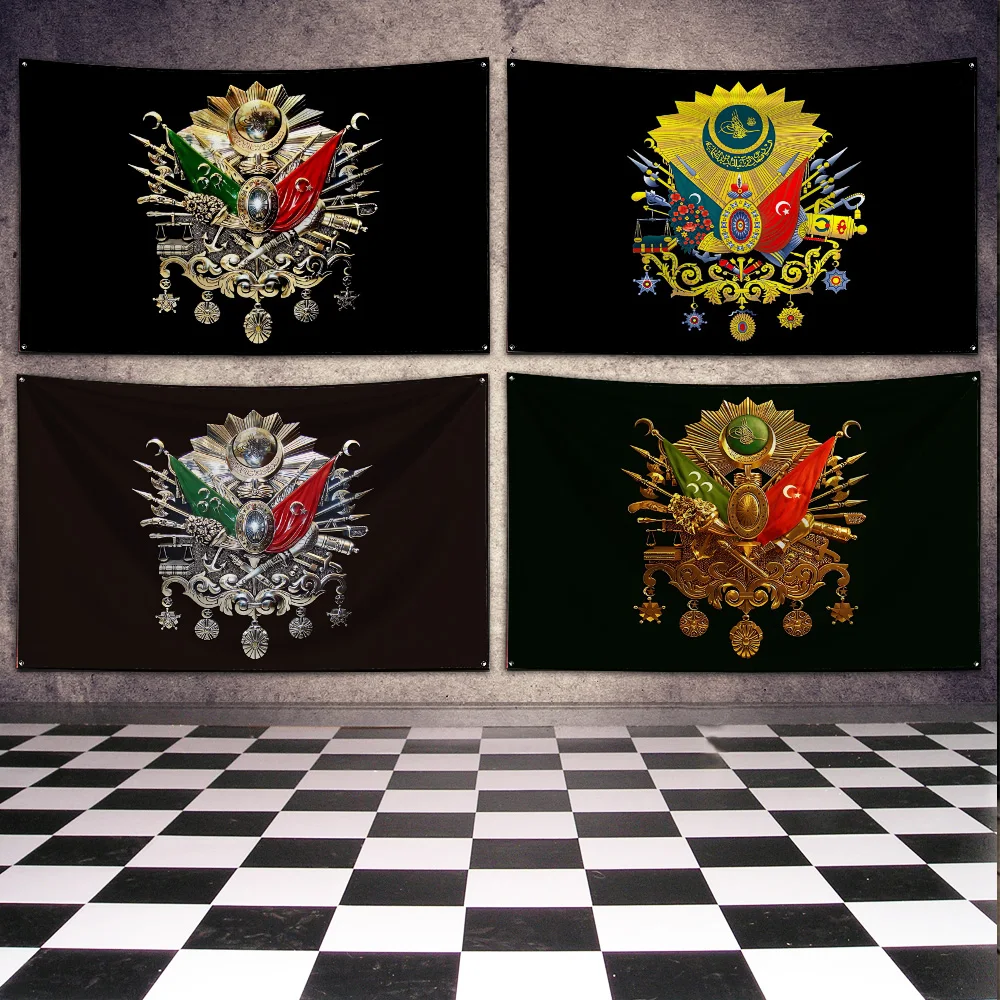 3x5 قدم العلم 1 قطعة الإمبراطورية العثمانية البوليستر الطباعة الرقمية راية للمرآب جدار الفن خارج الباب الديكور مع الحلقات النحاسية #1