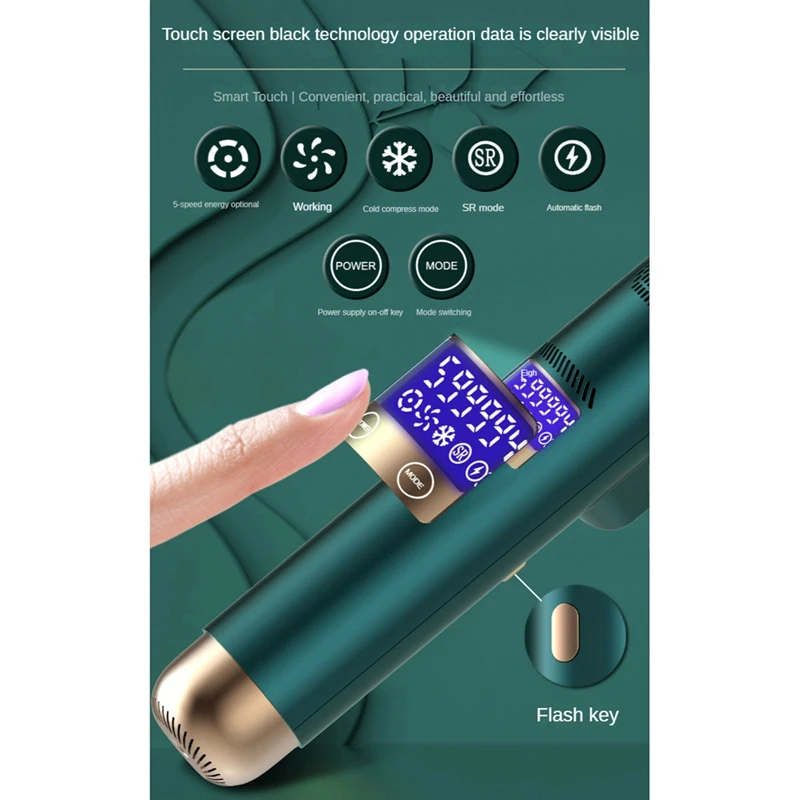 동결 점 제모 장치, 가정용 레이저 제모 장치, 몸 겨드랑이 제모, 녹색 미국 플러그, 2in 1