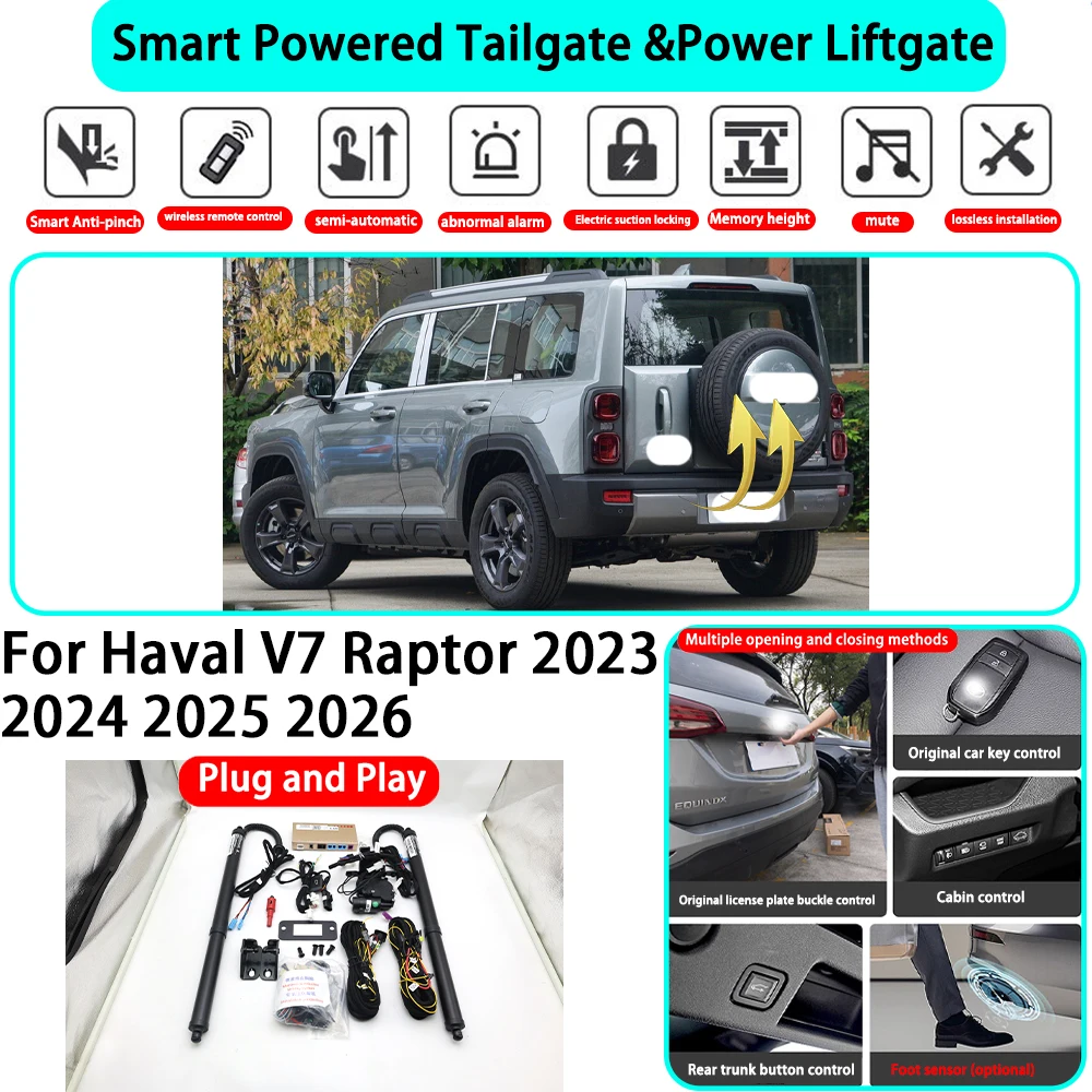 

﻿for Haval V7 Raptor 2023 2024 2025 2026 OEM Smart Automatic Powered Tailgate Electric Power Tailgate Lift Kit Key Close