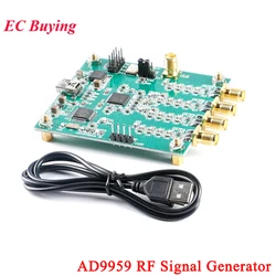 AD9959 RF Signal Generator 4 Channels DDS Module AT Instruction Serial Output Sweep Frequency AM Signal-Generator Board Cable