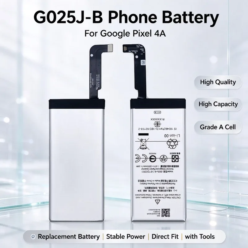 G025J-B Phone Battery for Google Pixel 4A High Quality High Capacity Grade A Cell Replacement Battery with Tools