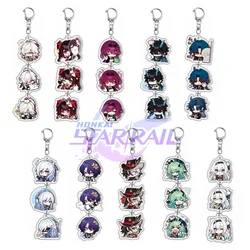 3 PCS Honkai: Star Rail Firefly Boothill Aventurine Robin Pendant Keychain Cute Cartoon Anime Keyring New Backpack Jewelry Gift