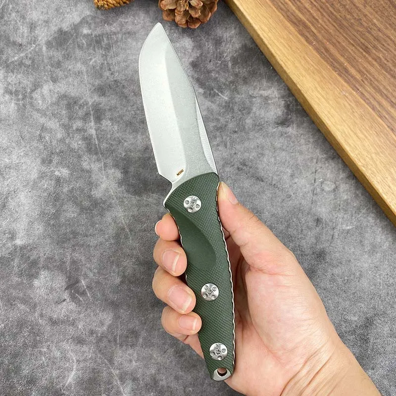 5CR15 steel straight knife Outdoor tool knives High hardness Handmade knife nylon fiber handle