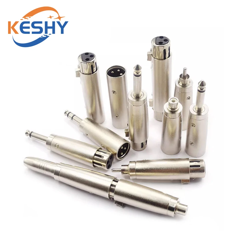 3Pin XLR Female To 6.35mm Male Mono Jack Lead Adapter Microphone 3pin XLR male to RCA female Leader Adapter Nickel Plated