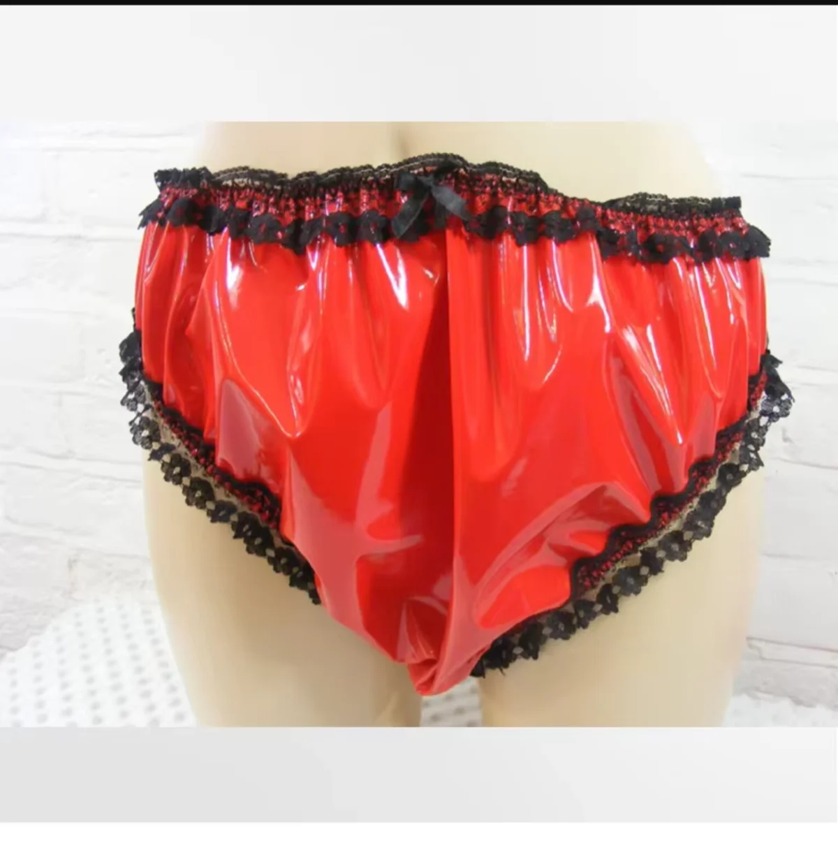 

New Fashionable Sissy Lace Lace PVC Sexy Adult Triangle Shorts for Fetishism Clothing Can Be Customized in Multiple Colors