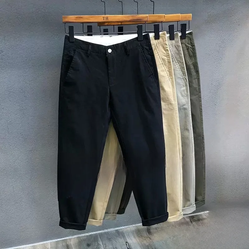 

Retro Loose Fit Straight Leg Pants Men's Summer Anti-Scald Welding Resistant Wear-Resistant Workwear Casual Trousers