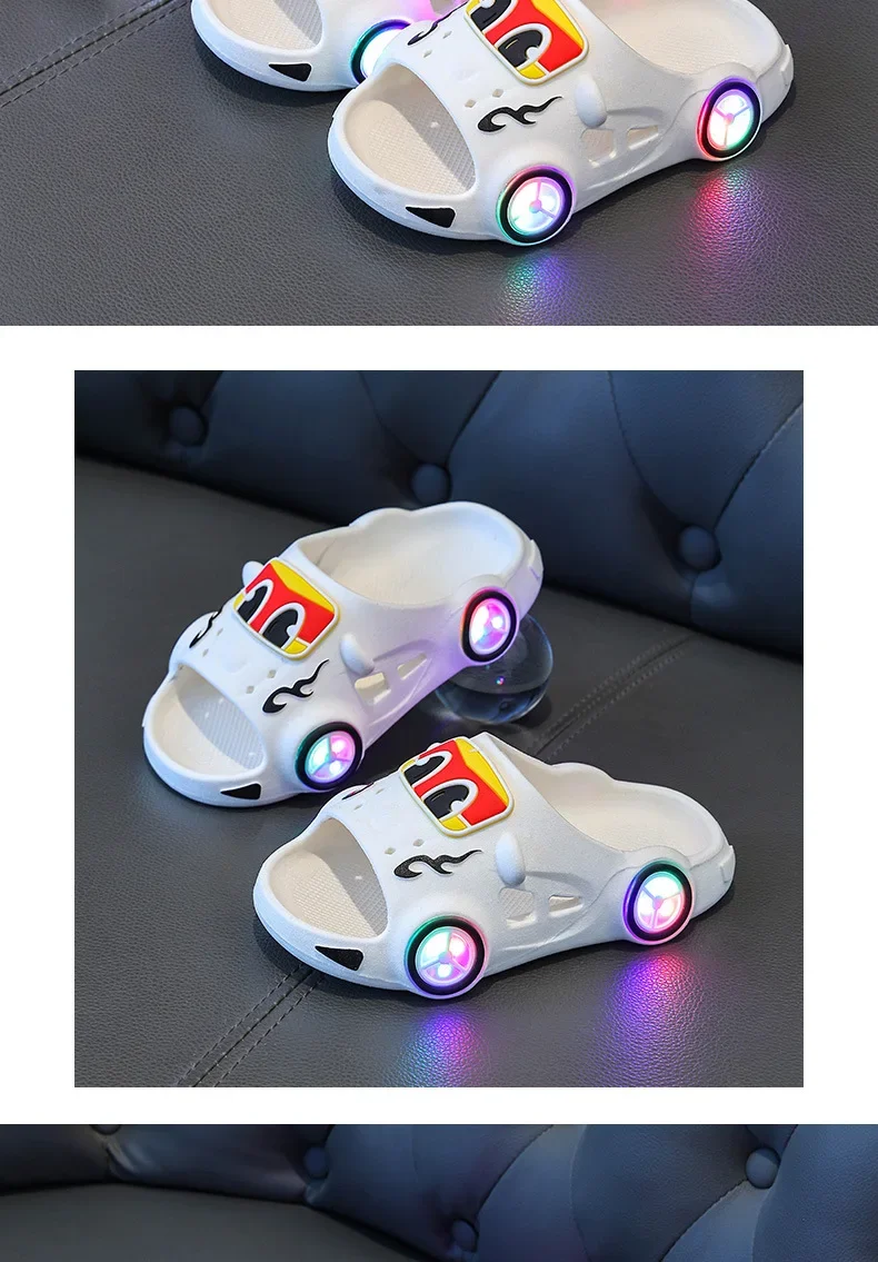Neue 2026 Kinder-LED-Slipper für den Sommer, Outdoor, beidseitig tragbar, rutschfest, niedliche kleine Kindersandalen, Jungen-Slipper für Zuhause. – Detail 13