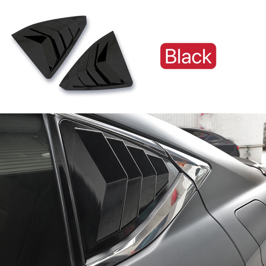 Car Rear Louver Window Side Shutter Cover  For Lexus IS300 IS250 200t 2013-2019 Trim Sticker Vent Scoop ABS Carbon Fiber Auto