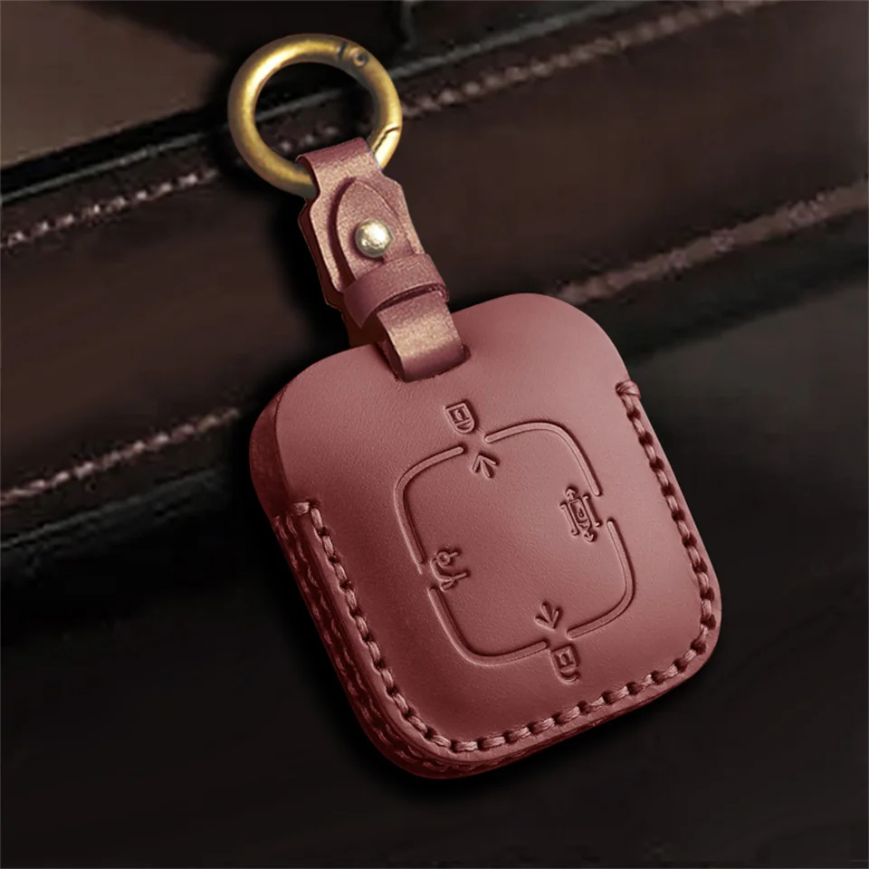 Leather Car Key Case Cover for Zeekr 001 Protection Key Chain Keychain Holder Shell Fob Bag Interior Accessories