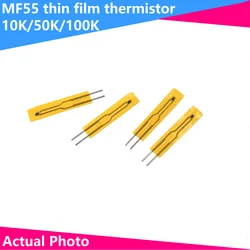 Termistor de película fina MF55 NTC10K50KB3950, sensor de temperatura ultrafino, sonda de medición de temperatura superficial NTC, 5 piezas