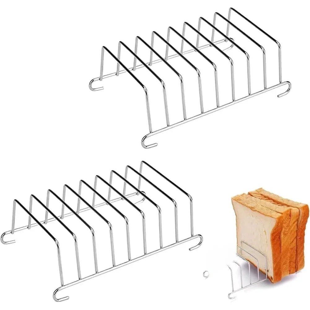 Breakfast Table Vertical Toast Rack Bread Holder Kitchen Gadget Set Sliver 201 Stainless Steel Vertical Design