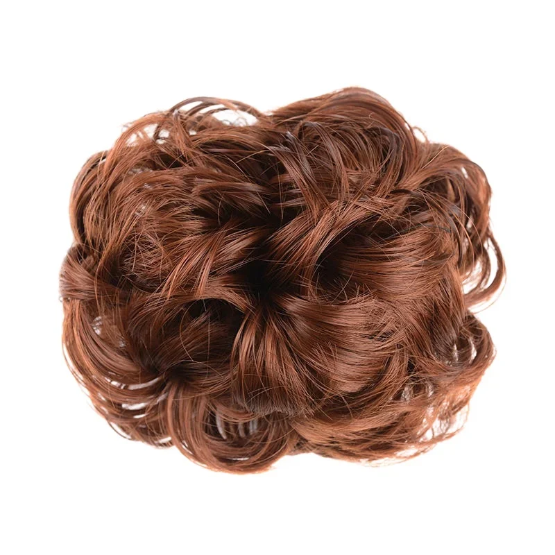 Rommelige Knot Chignon Donut Haarpad Elastisch Haar Touw Rubberen Band Synthetische Haarstuk Haaraccessoires Voor Vrouwen