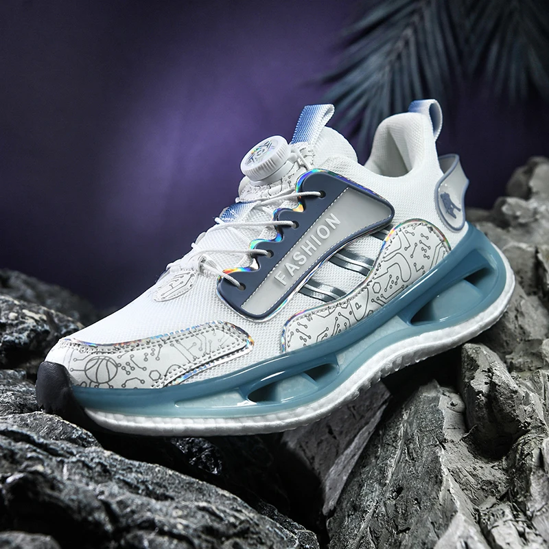 

Обувь для мужчин, высококачественные спортивные кроссовки - вращающаяся пряжка, мягкая подошва, беговая карбоновая удобная дышащая мужская обувь для бега