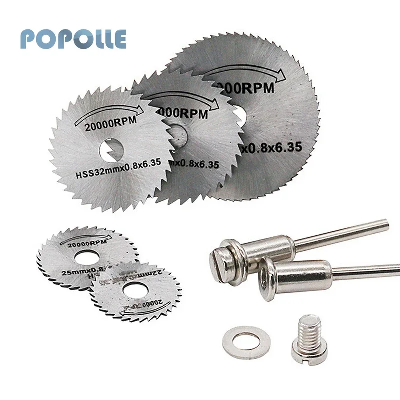 

7pcs Circular Saw Blade HSS Electric Grinder Cutting Disc Rotating Tool, Suitable for Wood-plastic Composite Board Cutting Blade