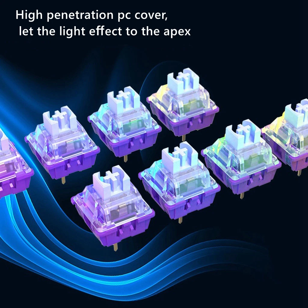 THUNDEROBOT Mechanical Keyboard Switch 3 Pins 37g Linear Hot swap DIY POM Nylon Factory lubrication RGB Custom Gaming Switches