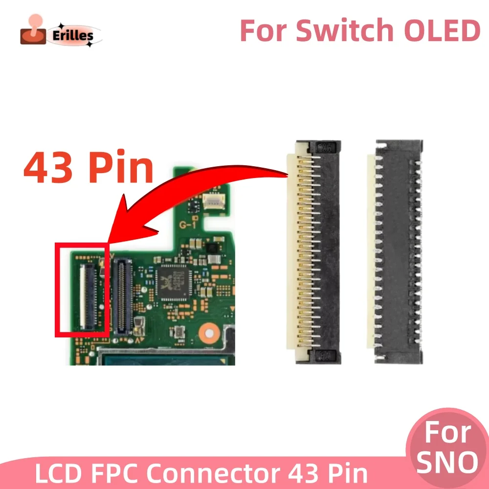 

5 шт. для Nintendo Switch OLED LCD FPC Разъем 43 Pin Замена для консоли NSO