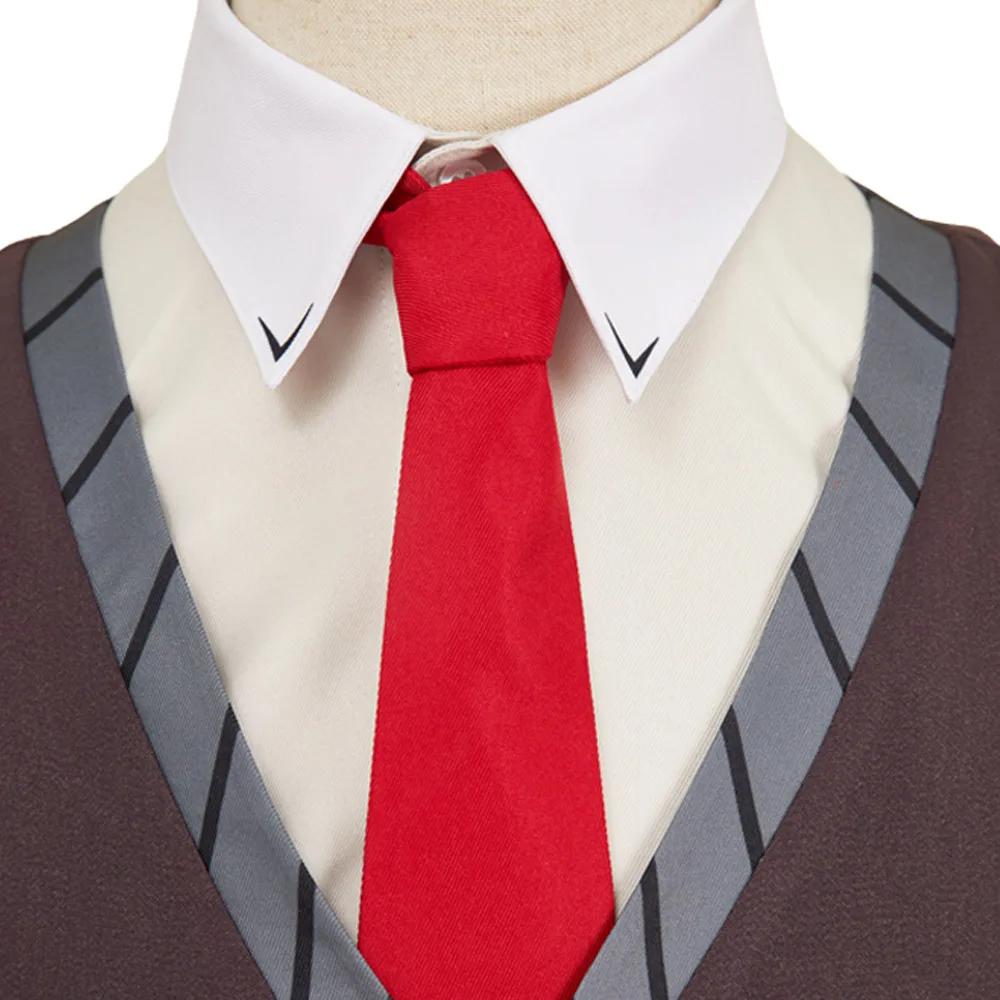 تمويه الجحيم نزل 2 VOX تأثيري رمادي البدلة سترة أعلى زي قبعة الملابس مجموعة ملابس ملابس الهالوين أغطية الرأس كرنفال حفلة