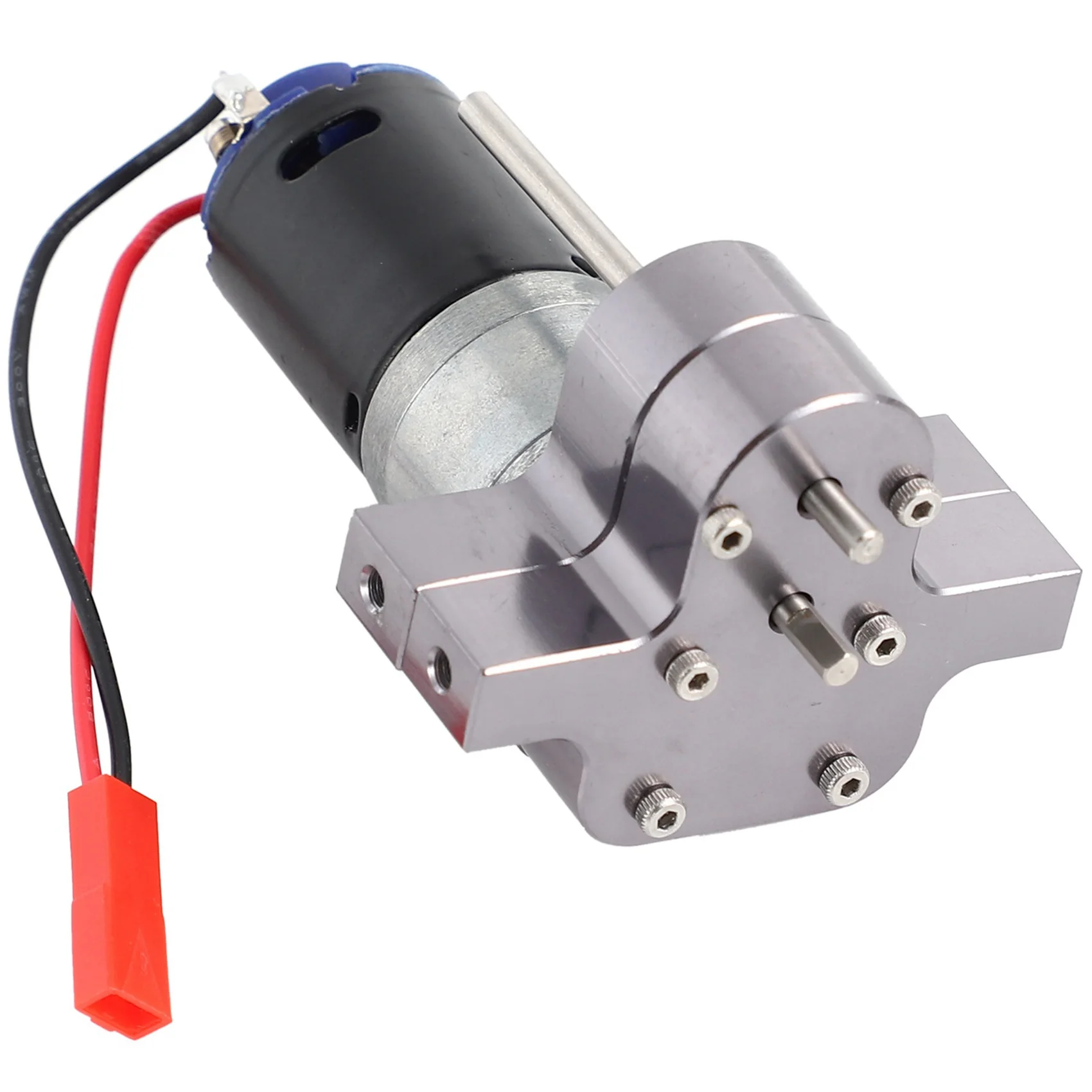 AA84 3X370 แปรงมอเตอร์ + โลหะผสมความร้อนกล่องเกียร์ชุดเกียร์เหล็กสําหรับ WPL Henglong C14 C24 B14 B24 B16 B36 4X4 6X6