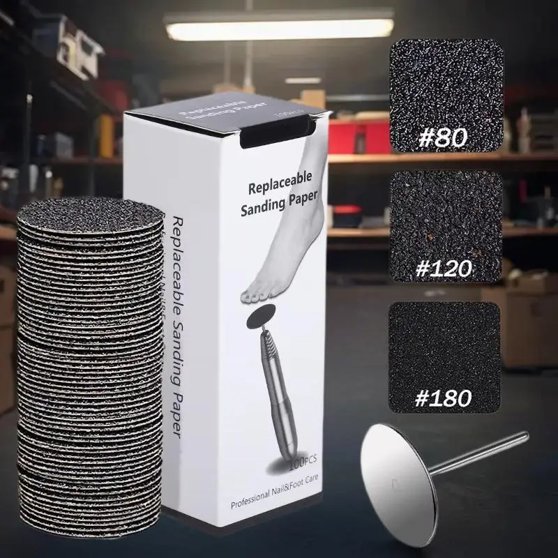 25/35 مللي متر استبدال الصنفرة أدوات باديكير مانيكير باديكير 3/32 ''قرص القدم الجلد الميت إزالة الرملي ورقة القرص #5