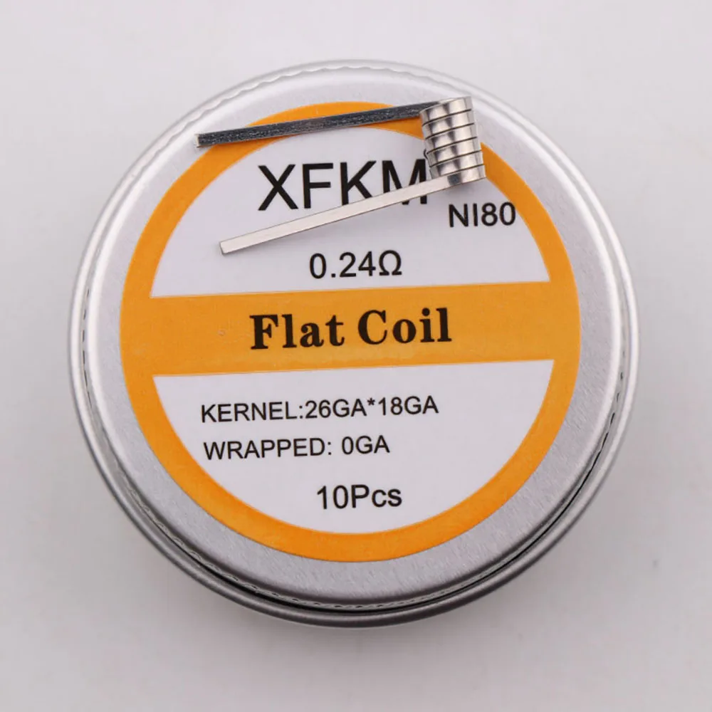 XFKM 10pcs/box N80 staple fused clapton coil Seper juggernaut Clapton coil Alien taiji super Clapton Heating Resistance rda coil